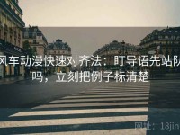 风车动漫快速对齐法：盯导语先站队吗，立刻把例子标清楚