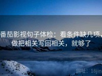 番茄影视句子体检：看条件缺几项，做把相关写回相关，就够了