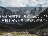 蜂鸟影院像排错：先查口径交代了吗，再把主语写出来（不费劲但管用）