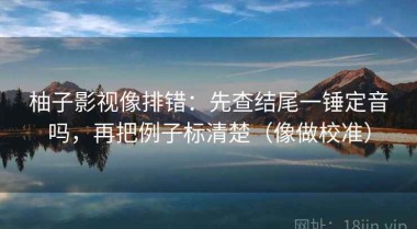 柚子影视像排错：先查结尾一锤定音吗，再把例子标清楚（像做校准）