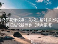 蜂鸟影院像校准：先校主语对得上吗，再把结论拆两步（读完更顺）