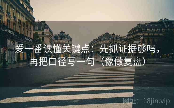 爱一番读懂关键点：先抓证据够吗，再把口径写一句（像做复盘）